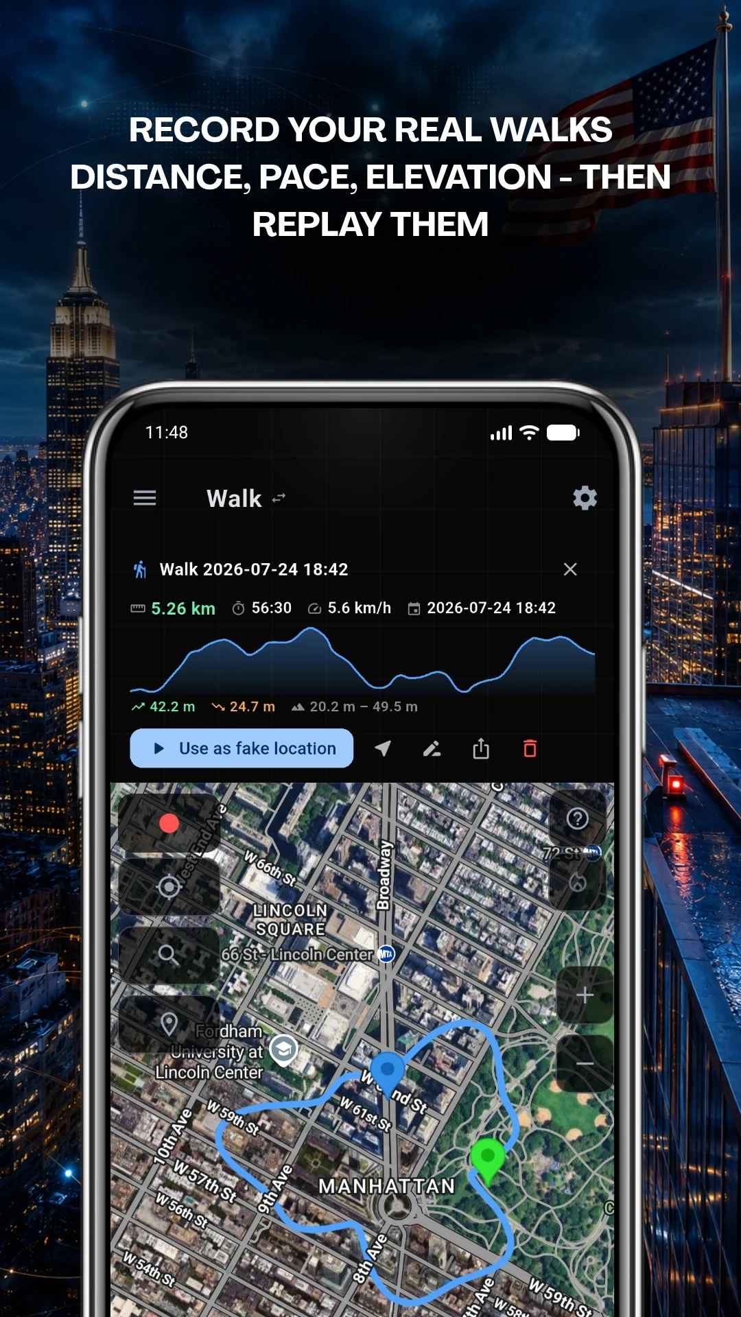 Map Tools: Fake GPS & Tracker screenshot